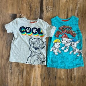 Paw Patrol Boys Tees - Gray & Teal Blue